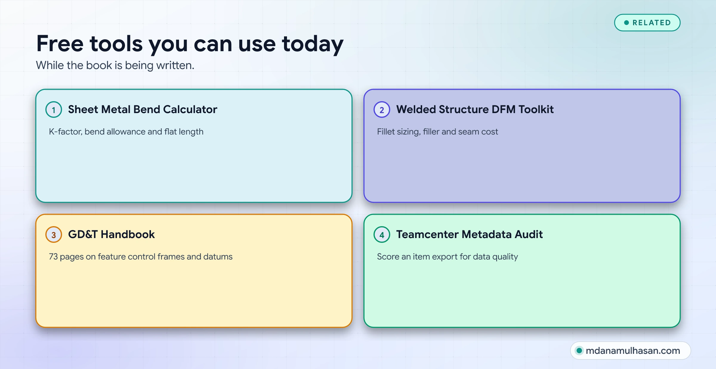 Free tools you can use today. While the book is being written.